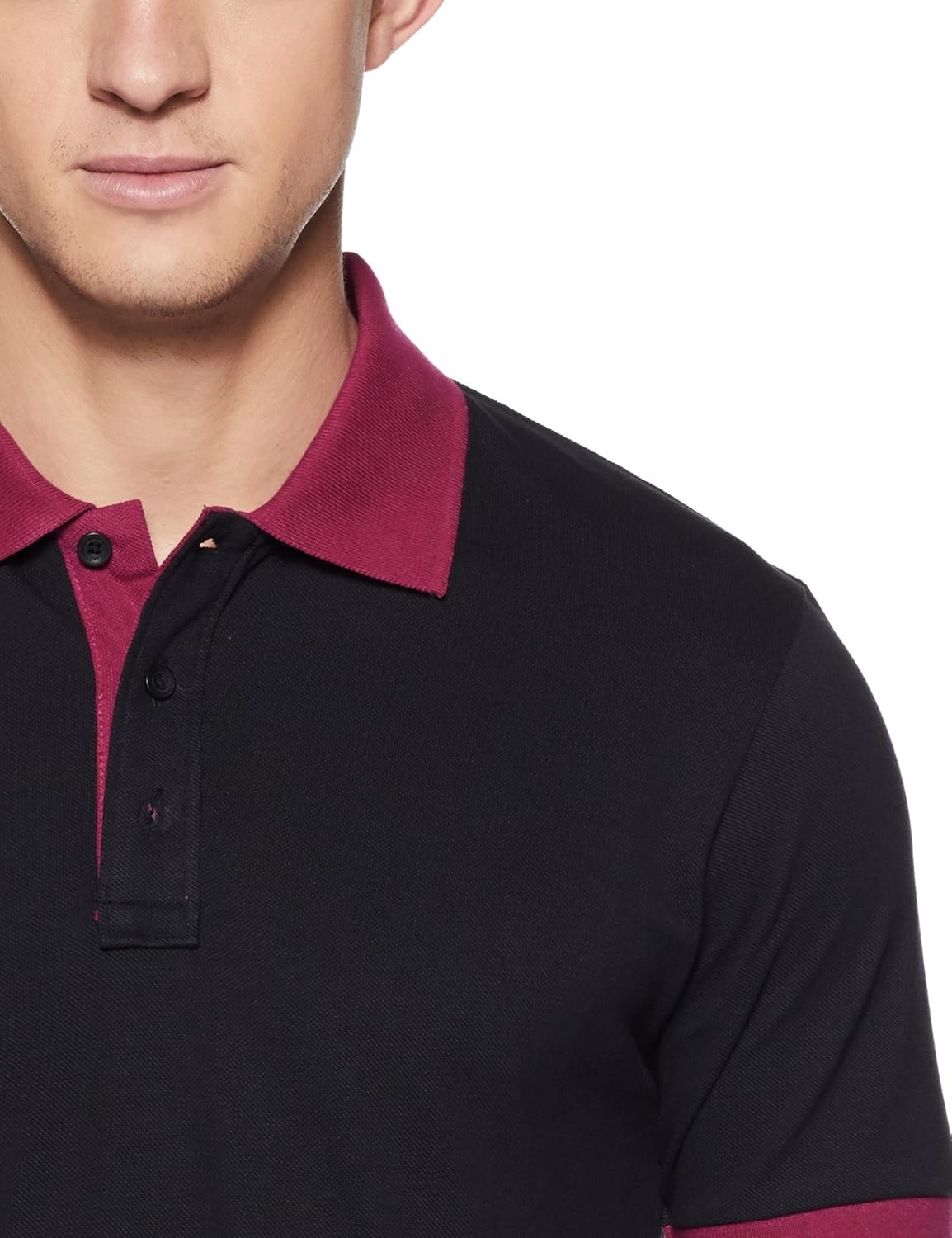 symbol amazon brand men's solid regular fit polo
