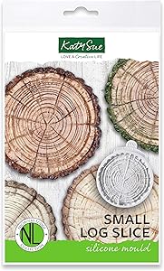 Small Log Silicone Sugarpaste Icing Mold, Nicholas Lodge for Cake Decorating, Crafts, Cupcakes, Sugarcraft, Candies, Chocolate, Card Making and Clay, Food Safe Approved, Made in the UK