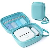 Ponek Sticker Printer Case for M02/T02/M02X/M02 Pro/P2S/M02L/Y02C, Compatible with Nelko PM230/Anycash/iDPRT/Cabaro Mini Thermal Printer, Portable Sticker Paper Storage Holder - Box Only, Green