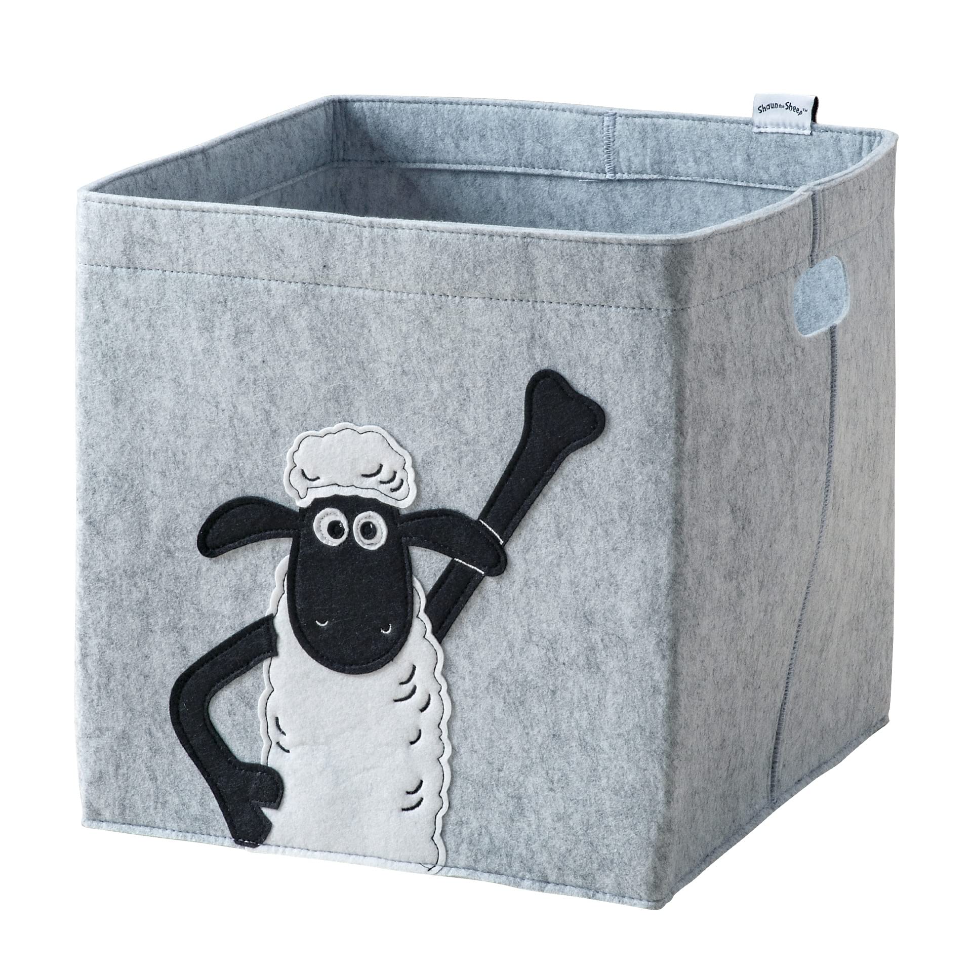 LIFENEY Meets Shaun the Sheep Storage Box for Children - Felt Box with Iconic Sheep Motif to Store Toys - 30x30x30cm Suitable for Classic Cube Shelves