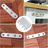 LJHOME 10PCS Stainless Steel Flat Straight Fixing Plates Brackets Screws view 7