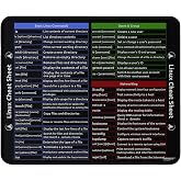 Linux Command Reference Mouse Pad, Black, Linux Cheat Sheet Computer Gaming Desk Mat