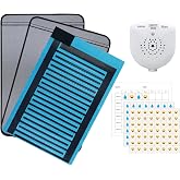 TNEQIU Bedwetting Alarm Pad for Boys and Girls (60x80cm, 2pcs)-Black | USB Rechargeable | Extra-large sensing area | Sound Optional | Volume Control | 3 Working modes | 2pcs Pad Covers