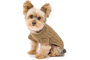 Stinky G Camel Aran Dog Sweater Size #12 Medium