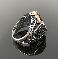KAR New 925K Sterling Silver Red Agate