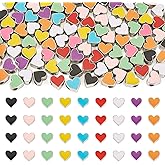KISSITTY 100 Pcs Arcylic Heart Bead Plastic European Beads Heart Large Hole Beads Assorted Sweet Love Loose Bead for Jewelry Making Friendship Bracelets Crafts Party Christmas Hair Decoration
