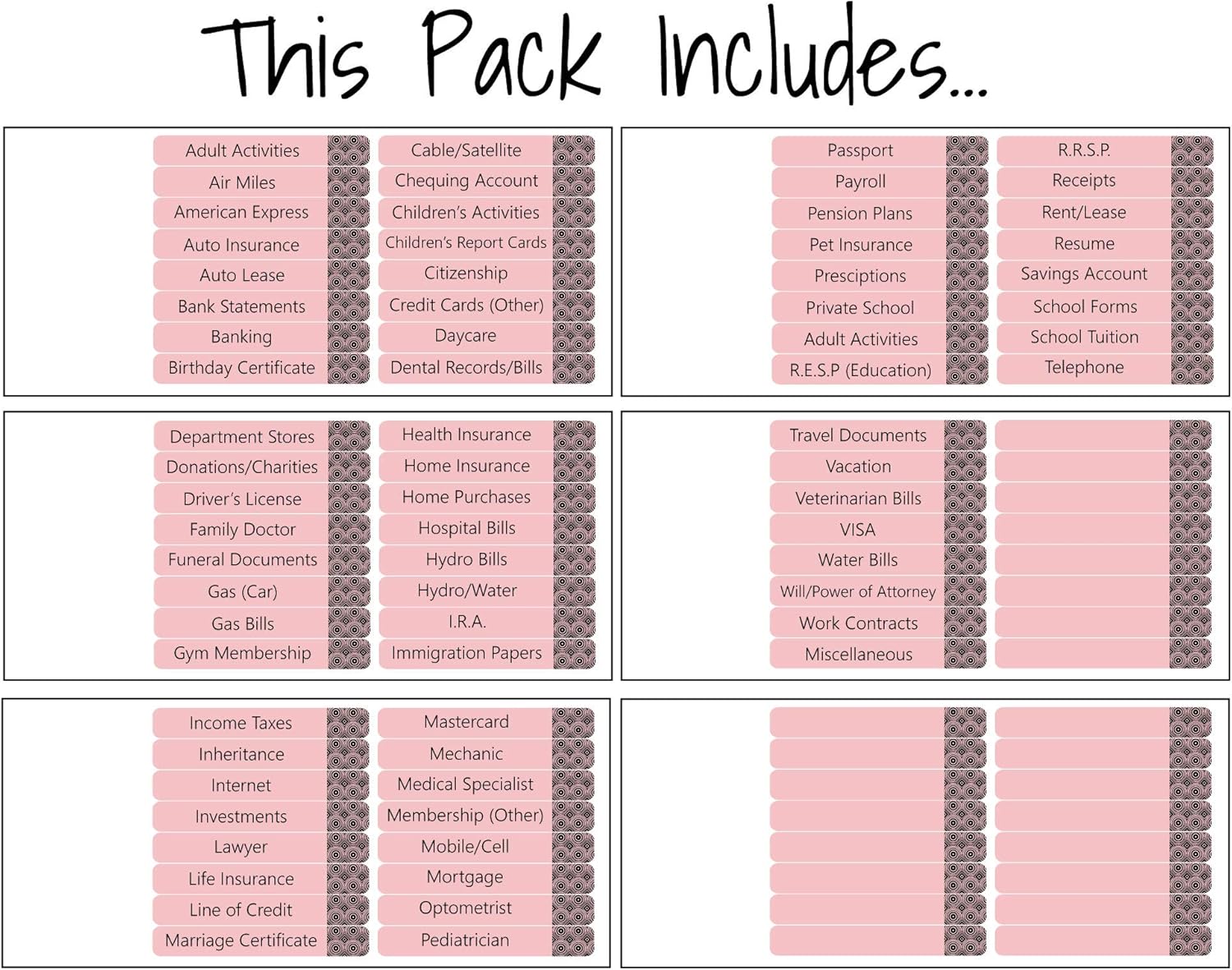 pre printed file folder labels