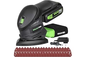 Galax PRO Cordless Detail Sander 20V, 20Pcs Sandpapers,12000 RPM Sanders with Dust Collection System for Tight Spaces Sanding