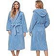 PJGGZ Hooded Bathrobes for Women, Soft Long Towel Robes for Women - Quick Dry yet Warm