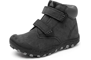 Mishansha Unisex-Child Outdoor Ankle Hiking Boots Boys Girls Trekking Walking Shoes with Hook and Loop