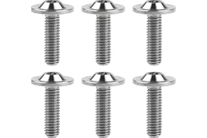 Wanyifa Titanium Torx Head M6 x15 20mm Bolt Screw for Bicycle Motorcycle Car Modification Pack of 6 (Normal Titanium, M6x20mm)