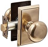 Providence Door Set with Round Brass Knobs Privacy