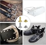 sourcing map 100 Sets Leather Rivets 6x8mm Metal Double Cap Studs Fasteners view 6