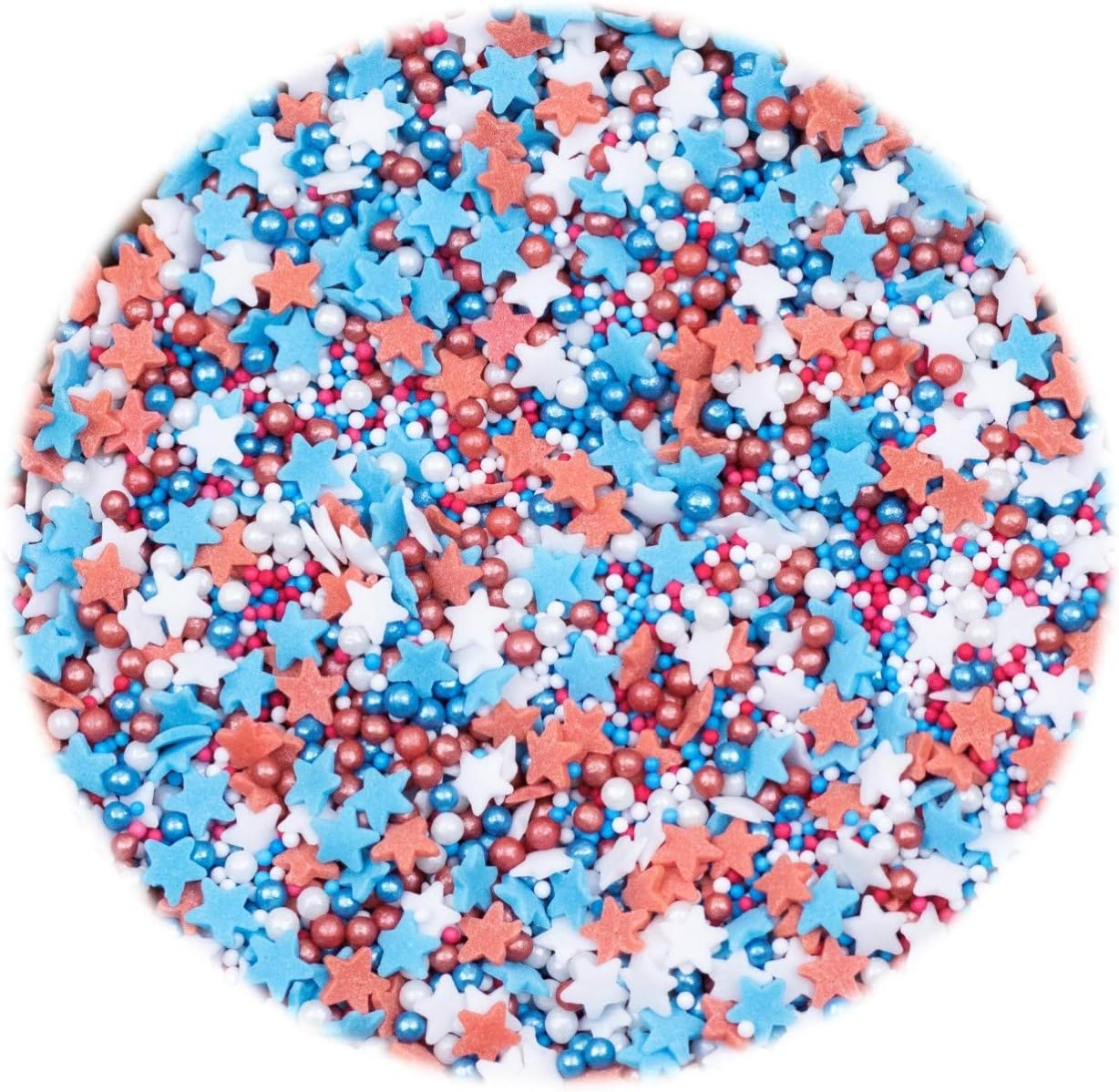 Red White & Blue Patriotic GB / USA Mix Sugar Sprinkles Cupcake Decorations (25g)