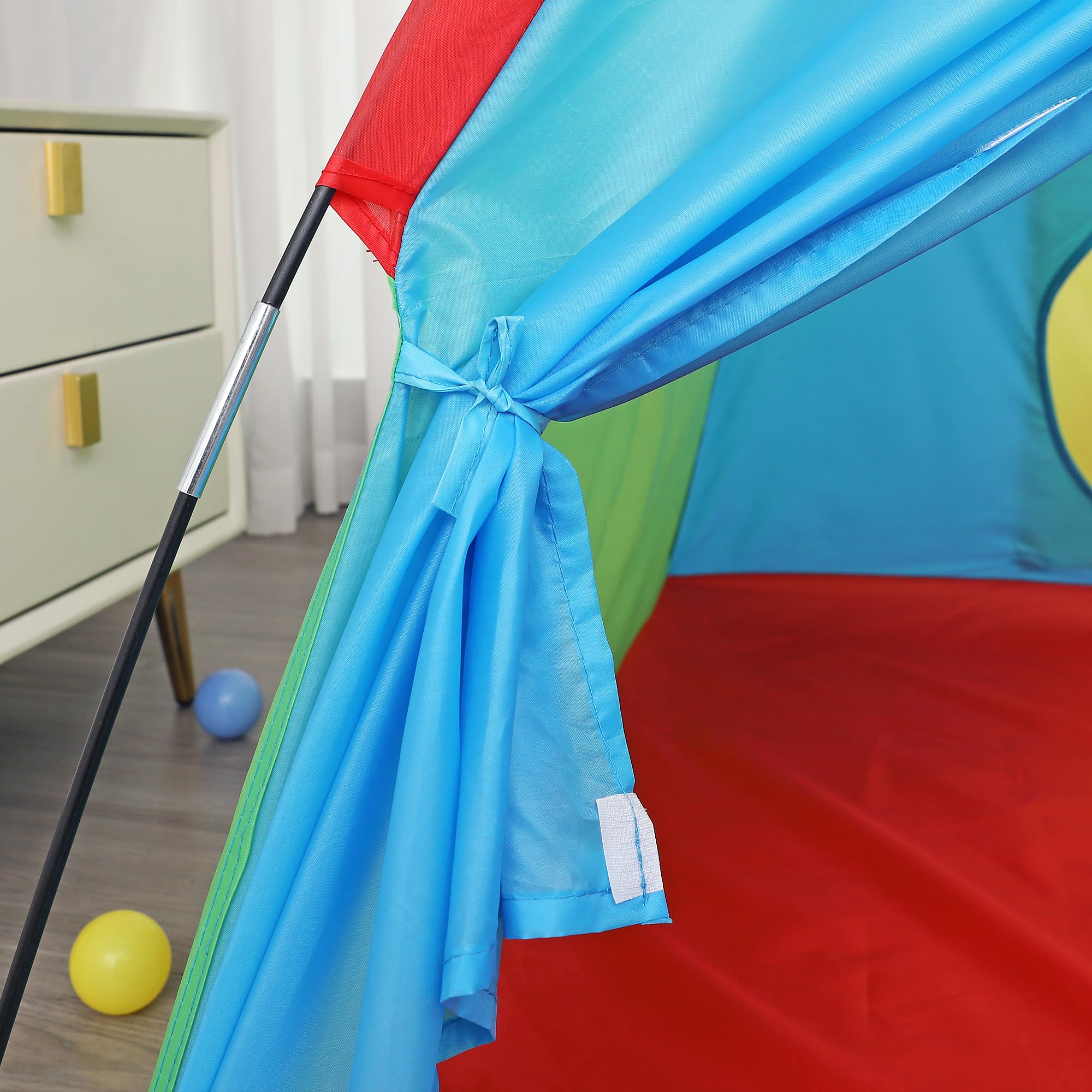 LimitlessFunN Rainbow Kids Play Tent | Includes Star Lights & Carrying Case |, Children Dome Playhouse for Boys, Toddlers, Indoor & Outdoor, 48