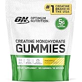 Optimum Nutrition Creatine Monohydrate Gummies, Pineapple Flavor, 105 Ct | Great-tasting Gummy with 5g Creatine Per Serving, Naturally Flavored, Supports Muscle Strength, Aids Workout Recovery