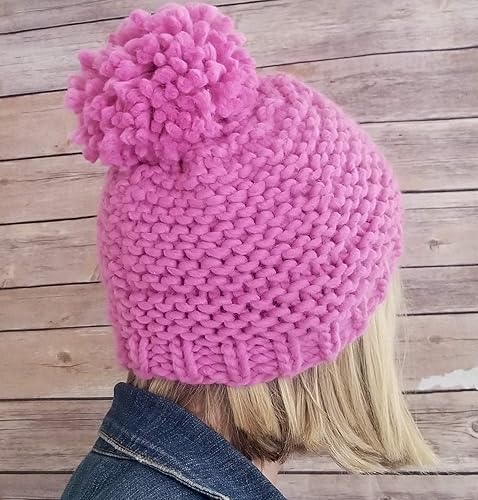 womens pink beanie hat