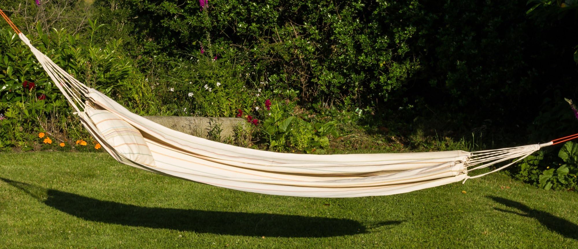 Tumia LAC Premium Cotton Hammocks - Wide range of modern colours (stripes) - Perfect for Indoor or Outdoor/Garden - Large Single Size - Aruba