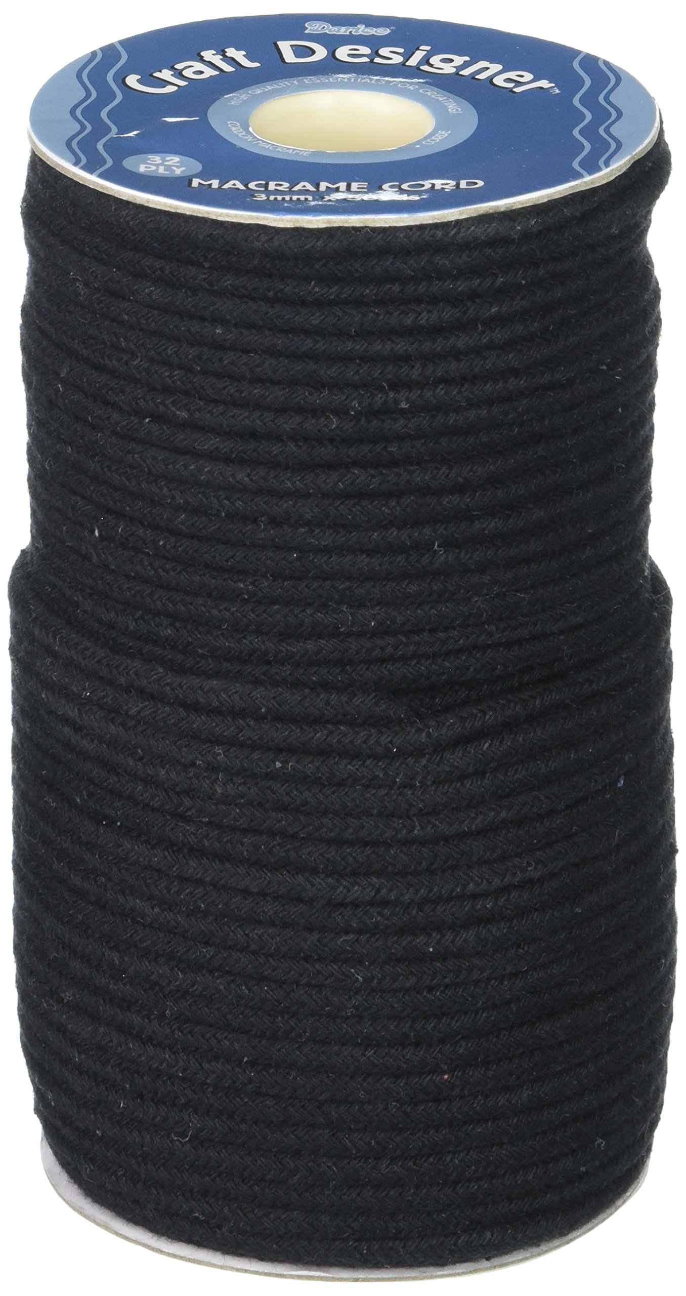 Buy Jewelry Designer RC3BL Macramé Cord Polyester 3Mm 32Ply 50Yd, Black