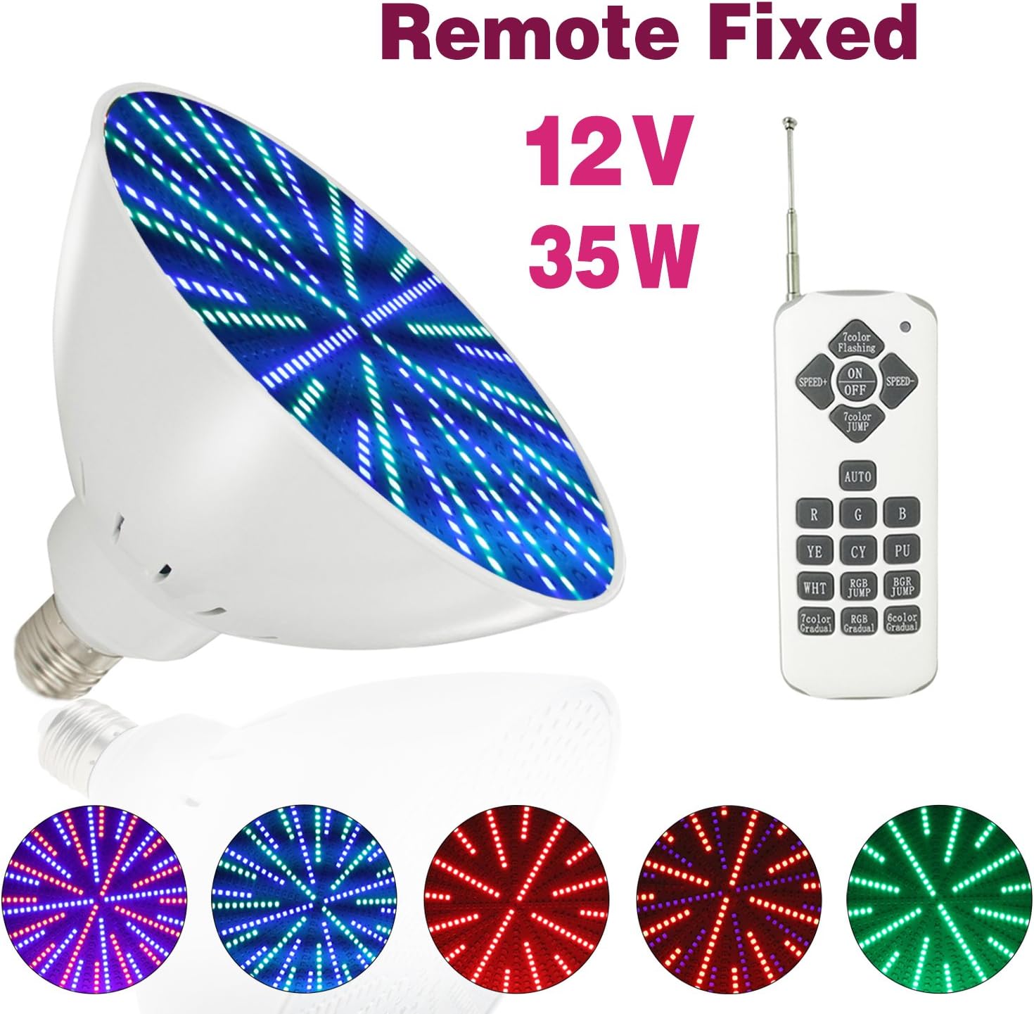 sporthfish bombilla led para piscina 12 v 35 w rgb cambio de color par56 500 w halogena sustituye a la piscina interior con mando a