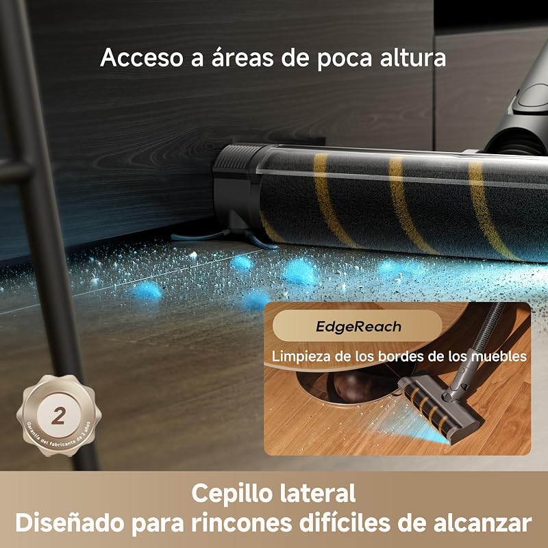 R30, Aspirador sin Cable, 22.000 PA/190AW, Cepillo EdgeReach