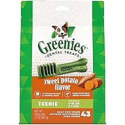 Greenies Teenie Natural Dog Dental Treats, Sweet