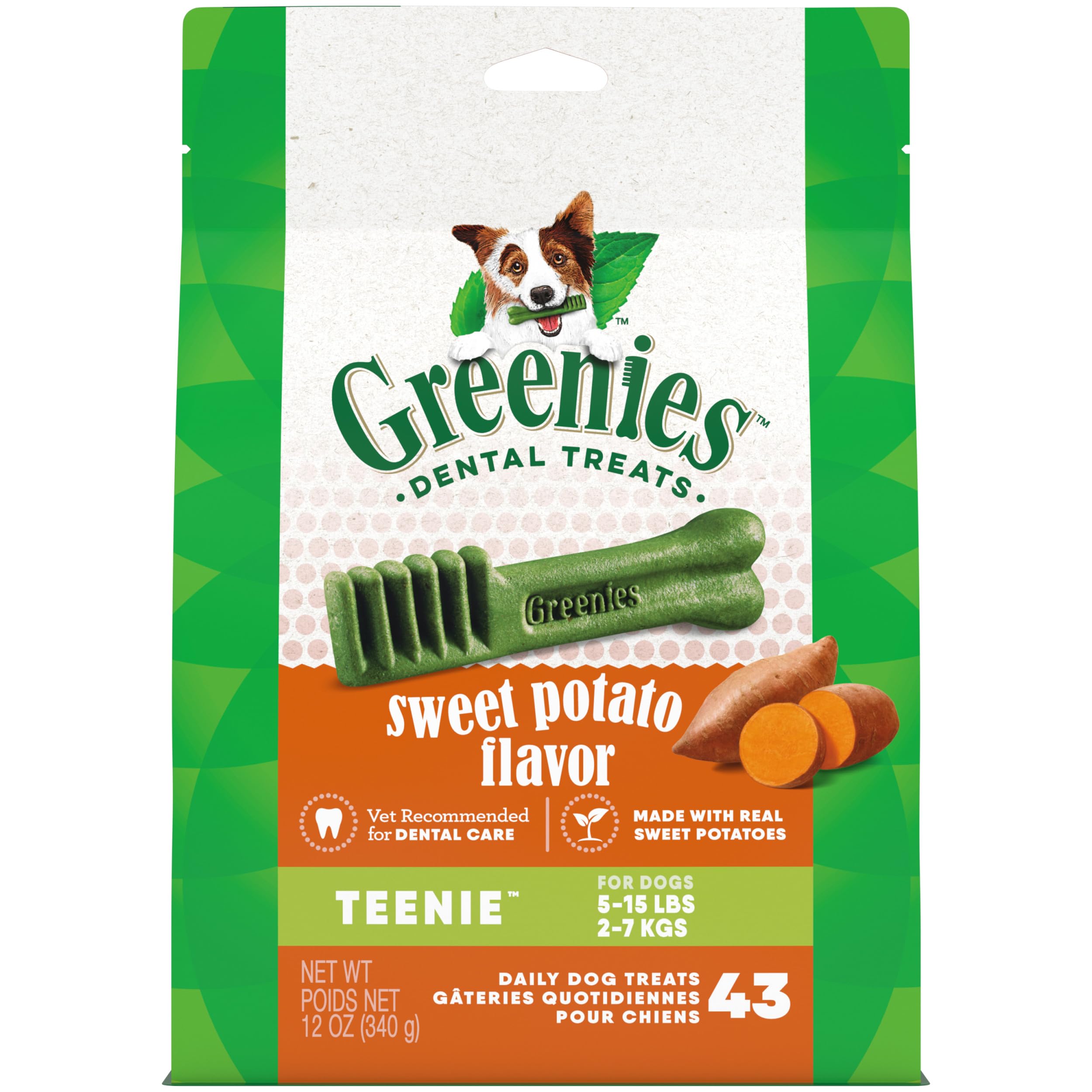 Greenies Teenie Natural Dog Dental Treats, Sweet