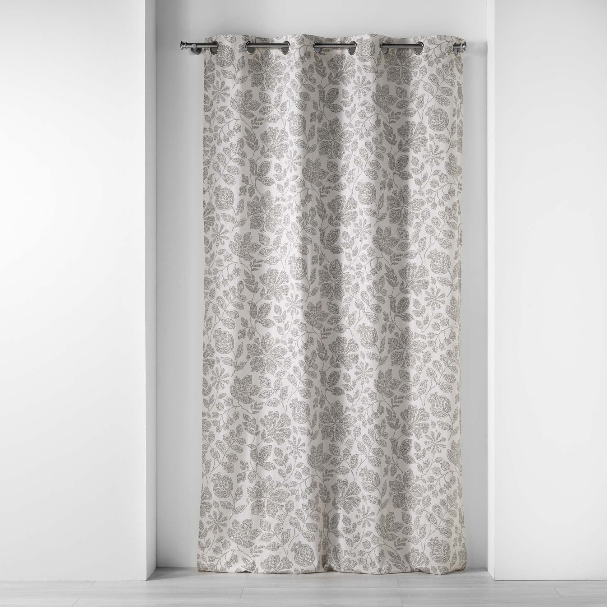 Douceur d'Intérieur, Panachic Printed Cotton Curtain with Eyelets 140 x 240 cm