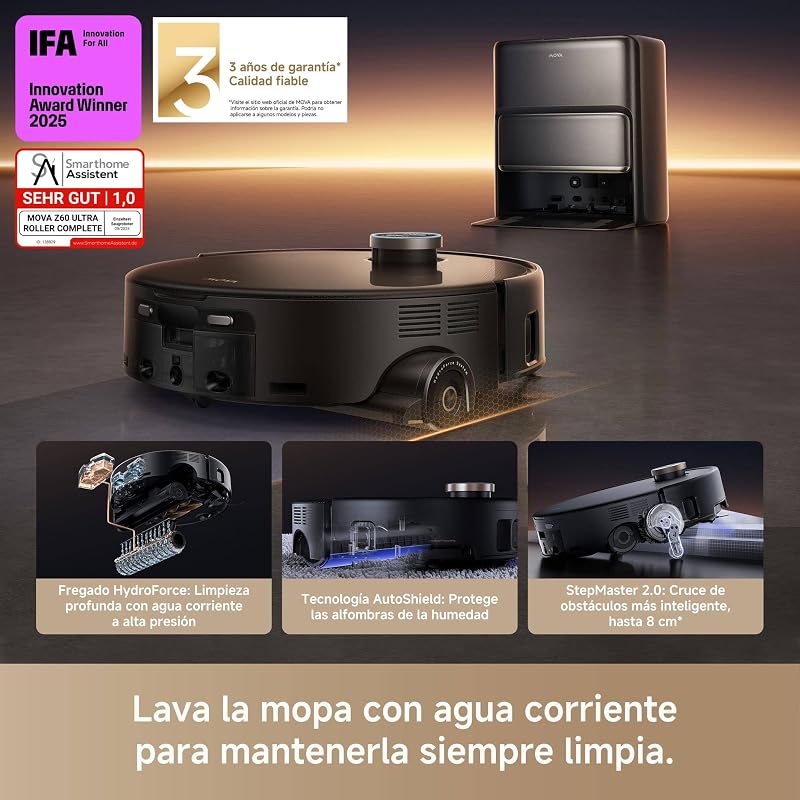 Z60 Ultra Roller Complete, Robot Aspirador, Negro