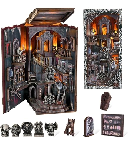 thumbnail image 2 of TOYQI DIY Book Nook Kit, Miniature House Dollhouse Kit For Adult And 2 of 10