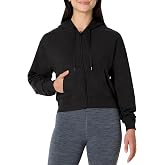 Amazon Essentials Women's Athletic Soft Performance Lightweight Cropped Zip Up Workout Hoodie