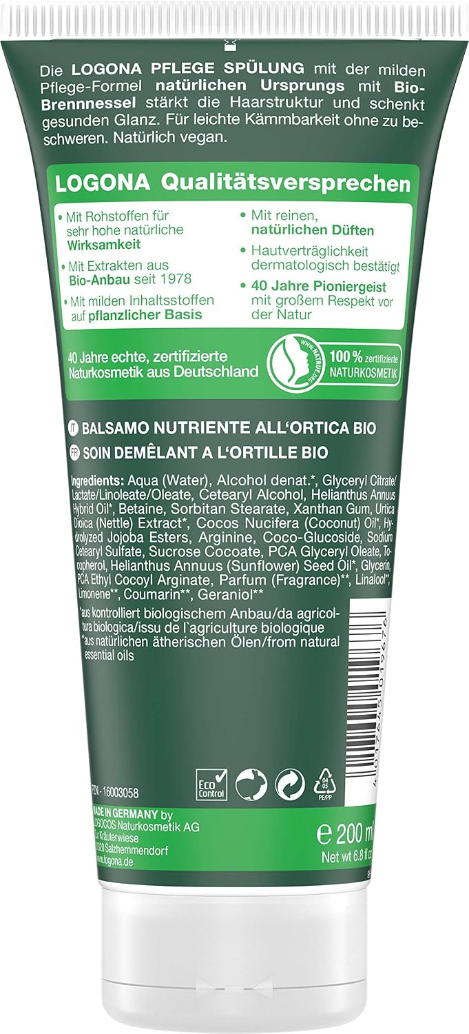 LOGONA Naturkosmetik Care Conditioner Organic Nettle - Image 3