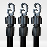 BPIL 3x Heavy Duty Telescopic Clothes Line Prop 1.3-2.6m