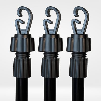 BPIL 3x Heavy Duty Telescopic Clothes Line Prop 1.3-2.6m