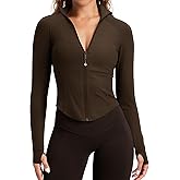 colorskin Womens Snatched Workout Jackets Lightweight Zip Up Slim Fit Gym Track Athletic Jackets with Back Pockets