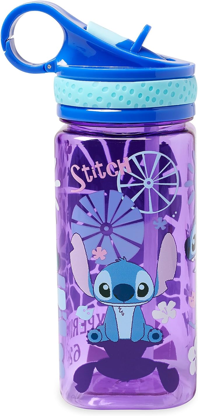 Disney Stitch Water Bottle with BuiltIn Straw No Color Amazon.co.uk