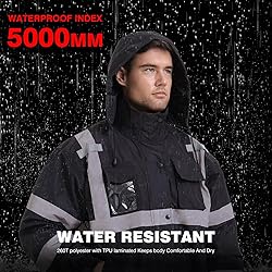SKSAFETY Safety Softshell Jacket for men, High
