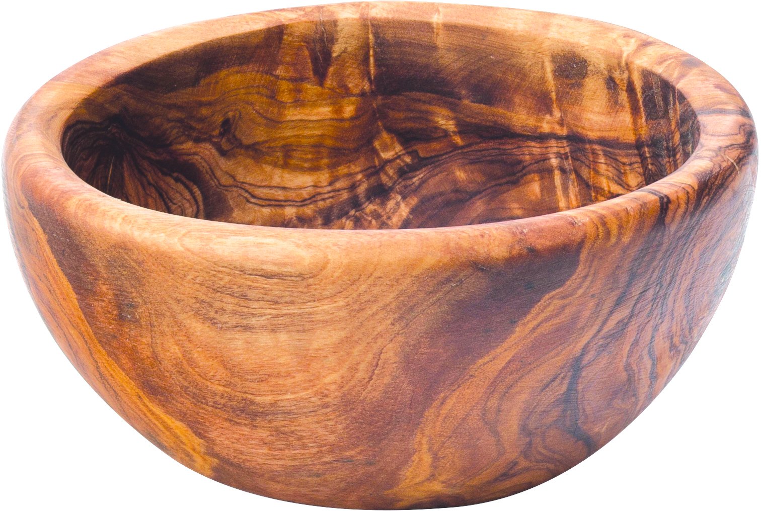 Utopia JMP001 Olive Wood Presentation Round Bowl, 4.75", 12 cm, 11 oz., 31 cL (Pack of 6)