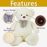 IKASA Giant Teddy Bear 78cm White Soft Plush Toy EN71 ASTM Safe Gift view 5