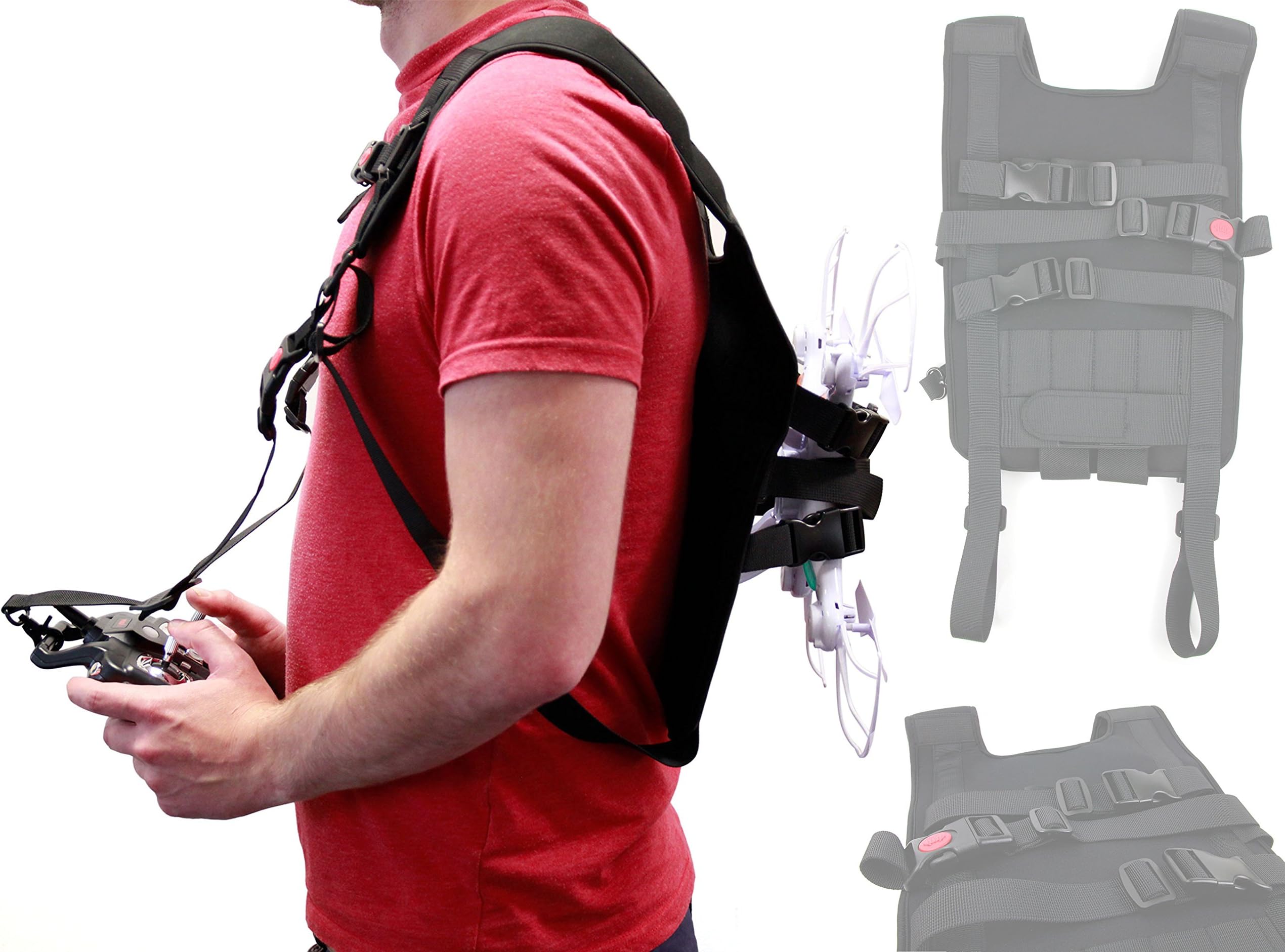 DURAGADGET Black Drone Carry Backpack with Safety Straps - Suitable for The Xiro Xplorer G Drone