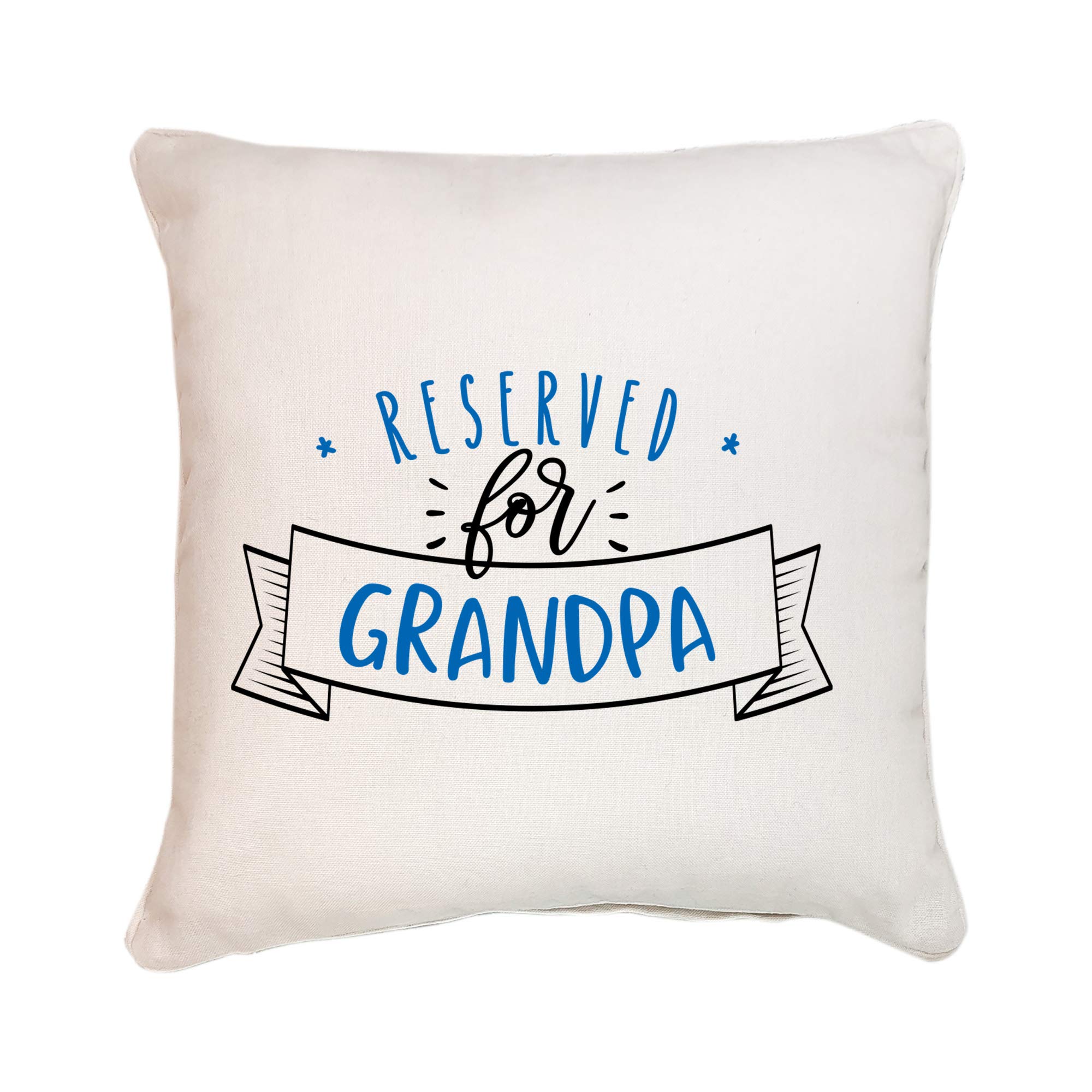Pomchick Reserved For Grandpa Cushion Cover 40x40CM Gift for Grandma Grandad Mum Dad Grandparents Parents Christmas Mother's Father's Birthday Present Square Pillow Case