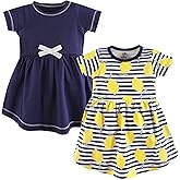 Touched by Nature Baby-Girls Organic Cotton Short-Sleeve and Long-Sleeve Dresses