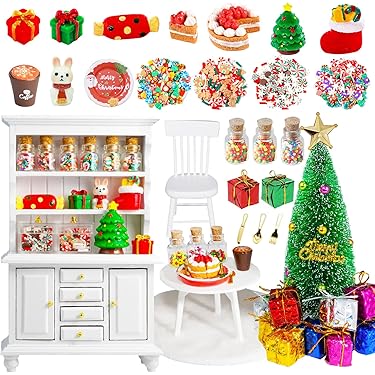 Juego De Accesorios En Miniatura Para Casa De Muñecas, 13 Piezas, Accesorios De Gnomo Para Navidad, Muebles Con Tarjetas De Felicitación, Accesorios En Miniatura Para Decoración Navideña, Bricolaje
