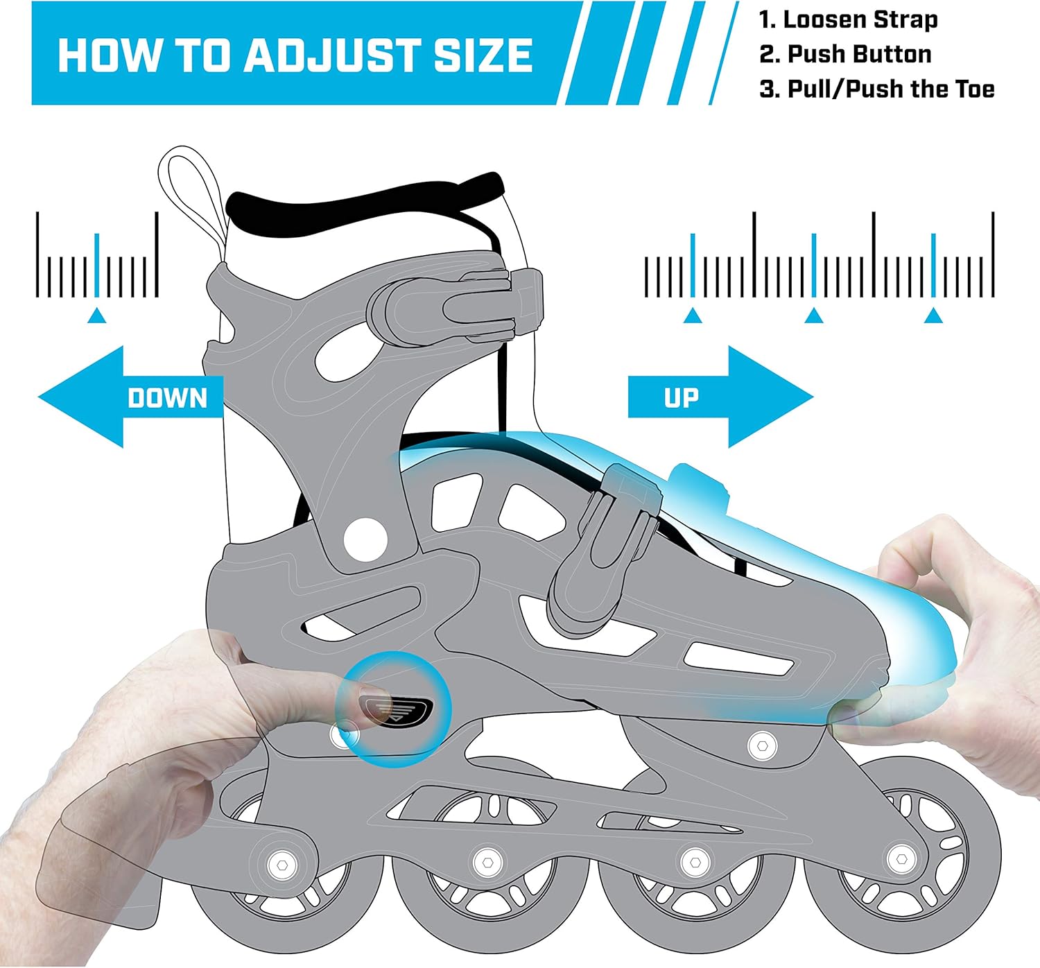 Roller Derby Boy's Stinger 5.2 Adjustable Inline Skate : Sports & Outdoors