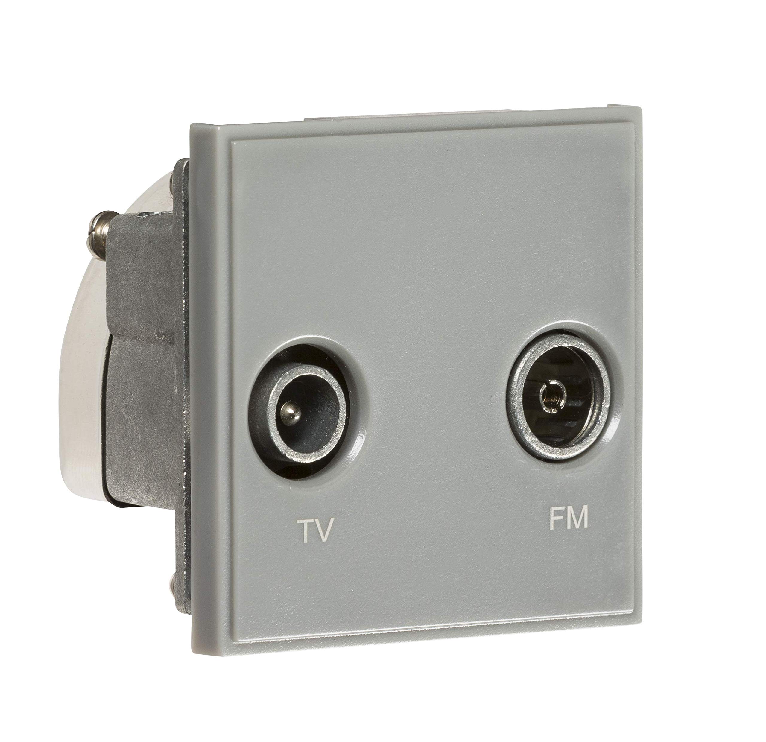 Diplexed TV/FM DAB Outlet Module 50 x 50mm - Grey