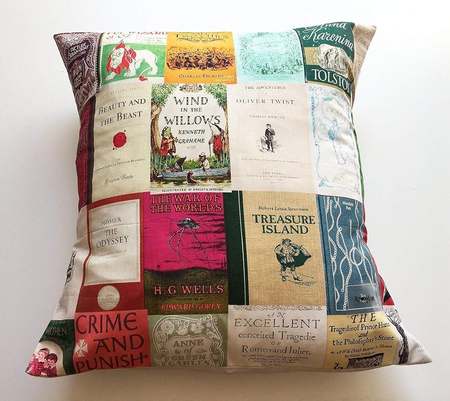 Book themed Cushion, Classic Books Covers Cushion Cover Amazon.co.uk