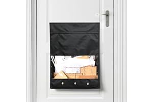 Mail Slot Catcher Bag, 16.14" x 8.26" Large Capacity Mail Catcher for Front Door With 3 Magic Tape, Adhesive Post Letter Boxe