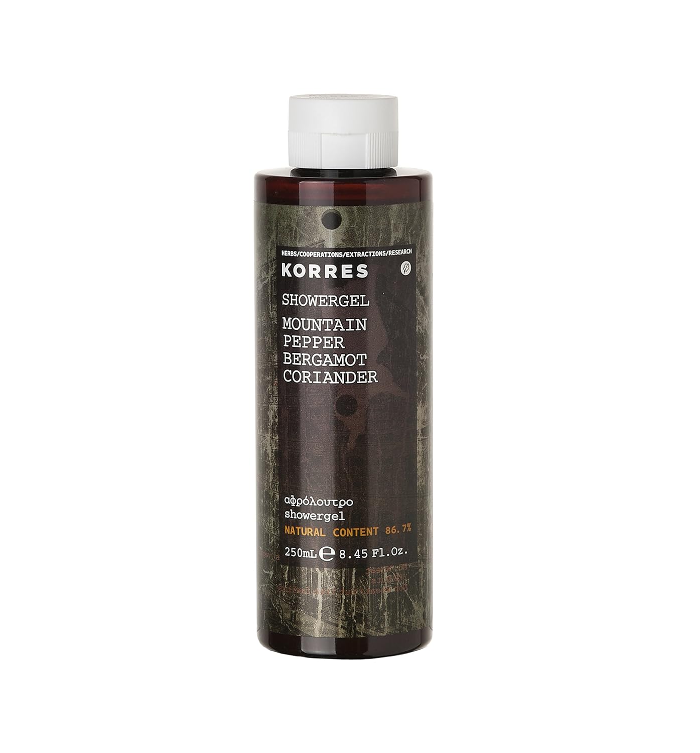 KORRES Natural Mountain Pepper, Bergamot & Coriander Shower Gel 250 ml