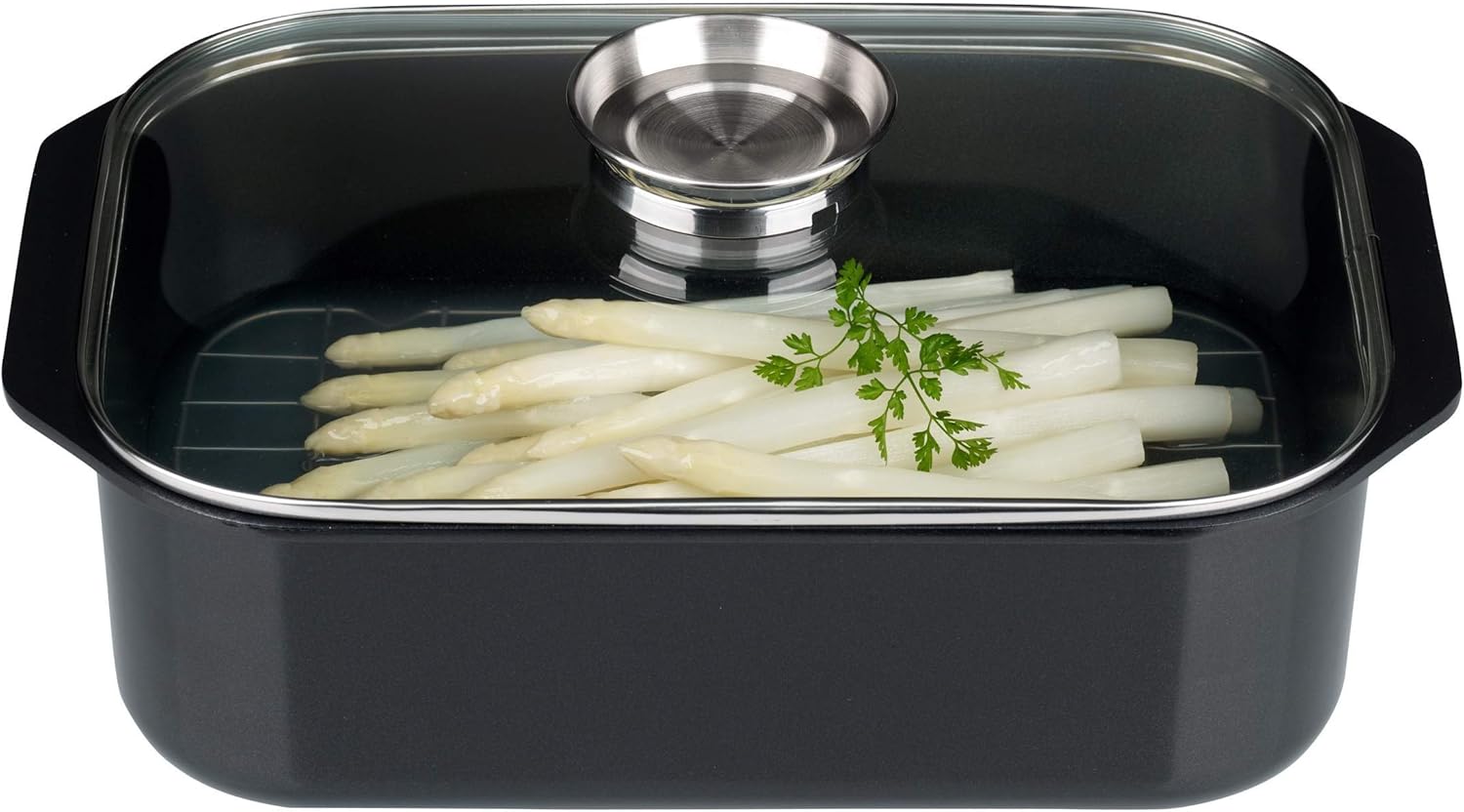 Fuente para asar en cocina de inducción