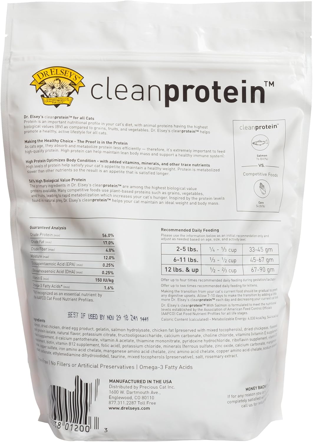 dr elsey clean protein cat food